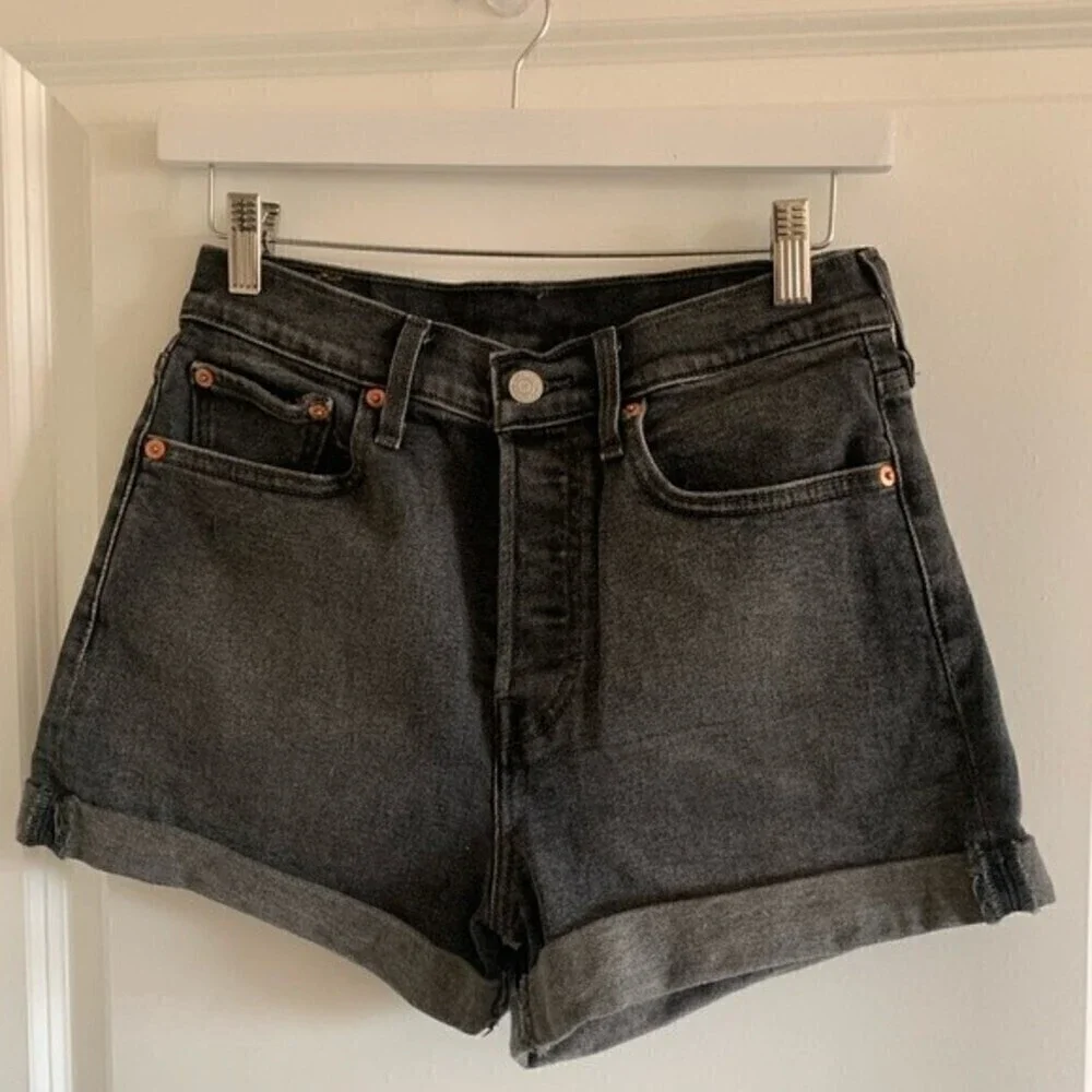 Levi's 501 Women's Demin Shorts Black Sz 28